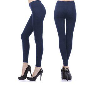 NWT Lily's Blue Fleece Lined Seamless Leggings